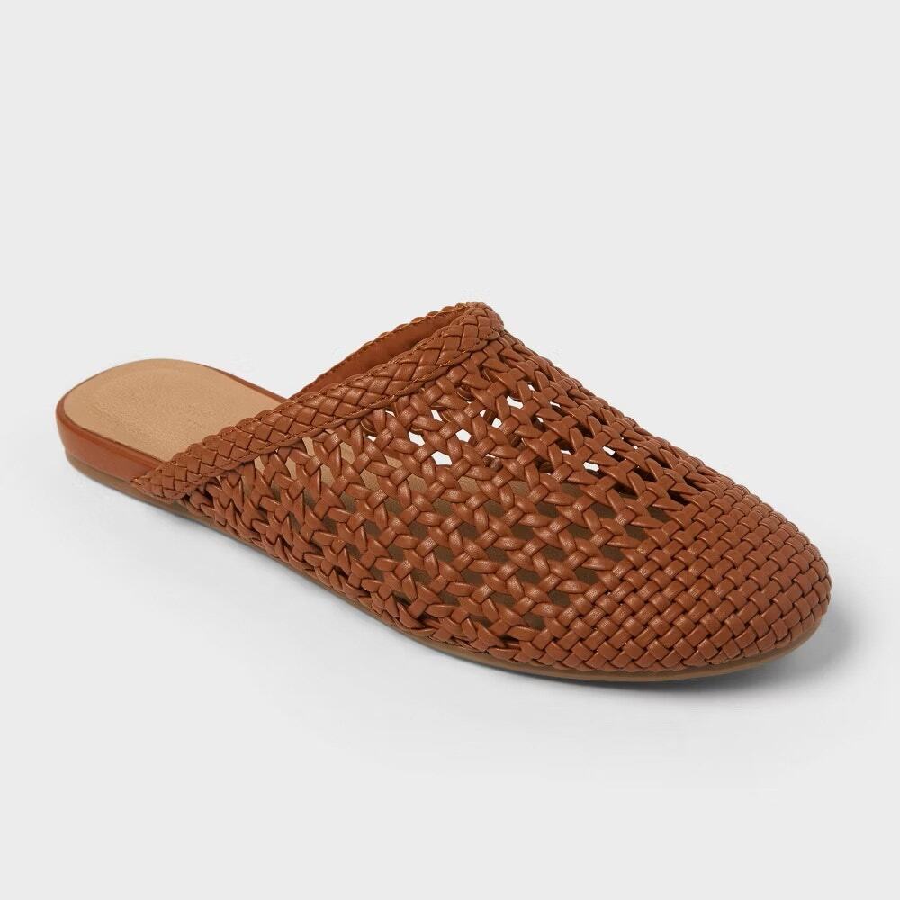 Women’s Rosaline Flats with Memory Foam Insole - Universal Thread - Cognac